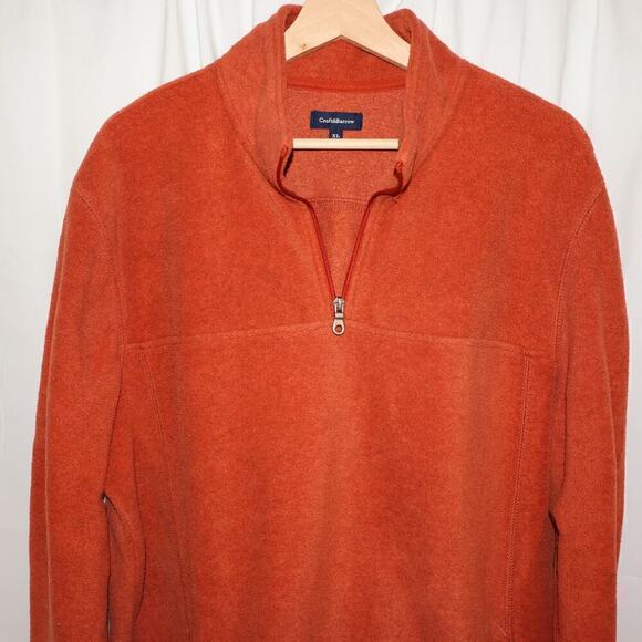 Croft & Borrow XL Flannel Jacket in Cognac Zip front Pockets Zip Long sleeves - Picture 2 of 12